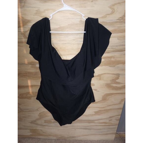Women's Chic Soul One Piece Bathing Suit 3X Black - Picture 1 of 1